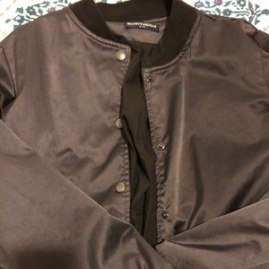 black/blue bomber jacket from brandy Melville
